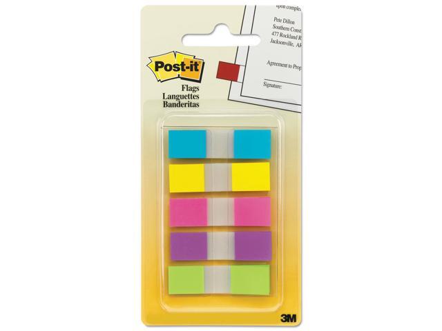 3M 6835CB Small Flags Five Bright Colors Five Dispensers of 20 Flags per Color