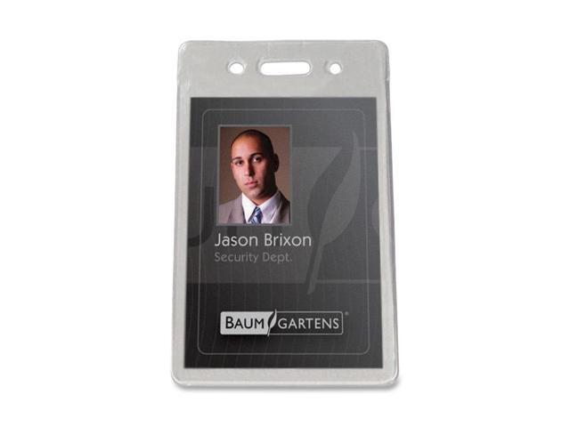 Baumgartens Proximity Badge Holder Vertical 2-3/8'x2-3/8' 50/PK Clear 47820