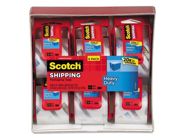 Scotch 3850 Heavy-Duty Packaging Tape in Sure Start Disp. 1.88' x 800' Clear 6