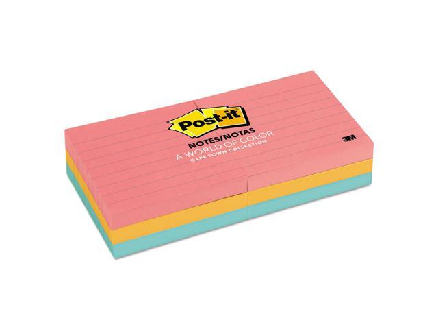 3M 6306AN Neon Color Notes 3 x 3 Two Neon Colors Six 100-Sheet Pads Pack