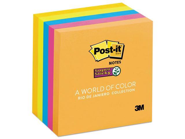 Post-it Pads in Rio de Janeiro Colors 3 x 3 90-Sheet 5/Pack 6545SSUC