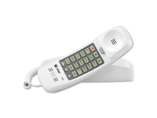 AT & T ATTML210W Corded Trimline Phone with Lighted Keypad (White)