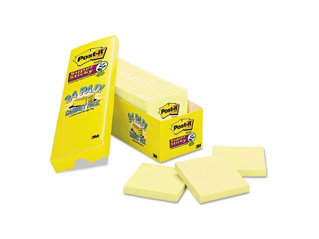 Post-it Canary Yellow Note Pads 3 x 3 90-Sheet 24/Pack 65424SSCP