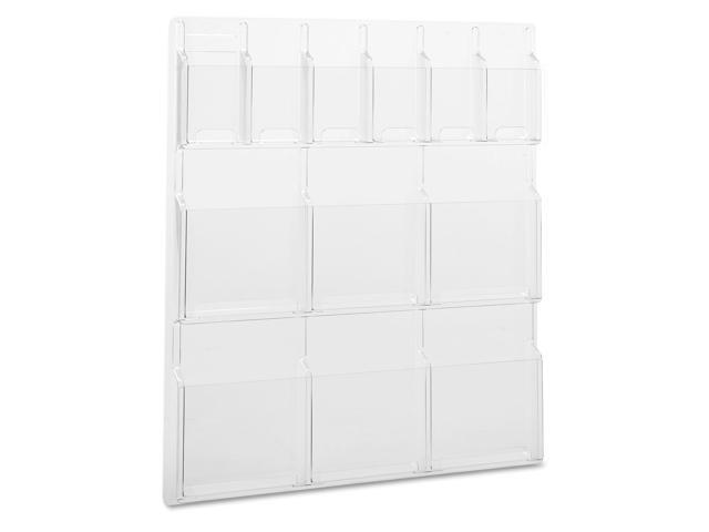Safco Reveal Clear Literature Displays 12 Compartments 30w x 2d x 34-3/4h Clear