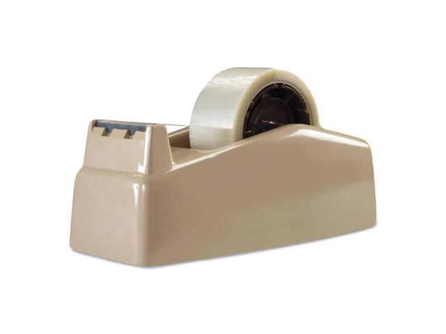Scotch Two-Roll Desktop Tape Dispenser 3' Core High-Impact Plastic Beige C22