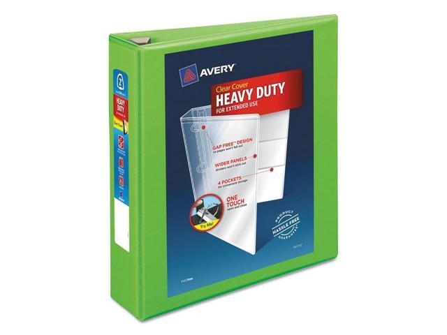 Avery Heavy-Duty View Binder w/Locking EZD Rings 2' Cap Chartreuse 79776
