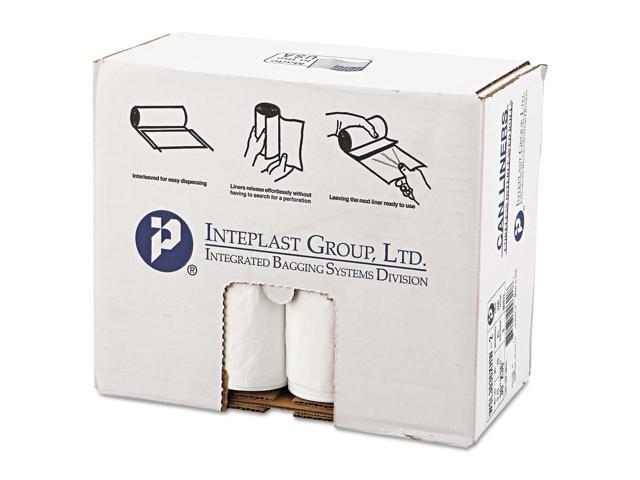 Inteplast Group SL3036XHW2 Low-Density Can Liner, 30 x 36, 30gal, .7mil, White, 25/Roll, 8 Rolls/Carton, 1 Carton
