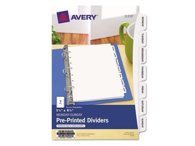 Avery Style Edge Insertable Dividers with Pocket Multicolor 5-Tab 11 1/4 x 9 1/4