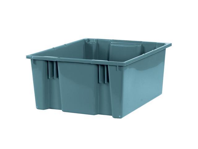 Aviditi BINS121 Stack and Nest Containers 20 7/8' x 18 1/4' x 9 7/8' Gray