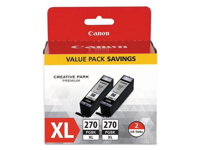 Canon PGI-270 XL High Yield Ink Cartridge - Dual Pack - Pigmented Black