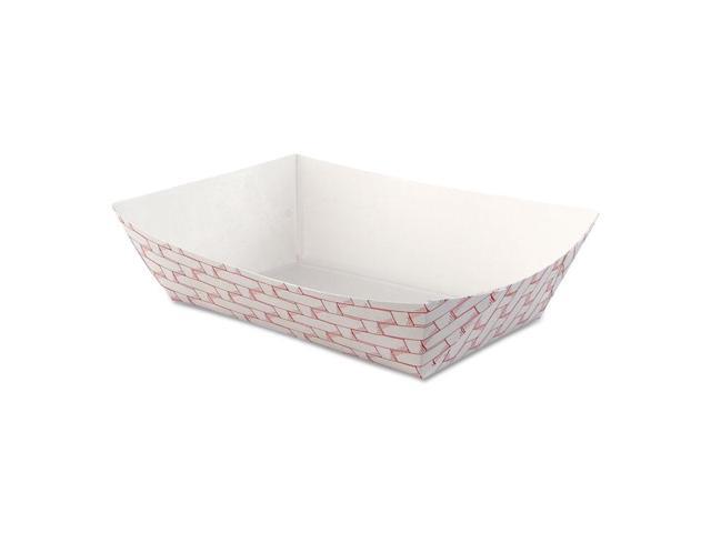 Boardwalk Paper Food Baskets 2.5lb Capacity Red/White 500/Carton 30LAG250