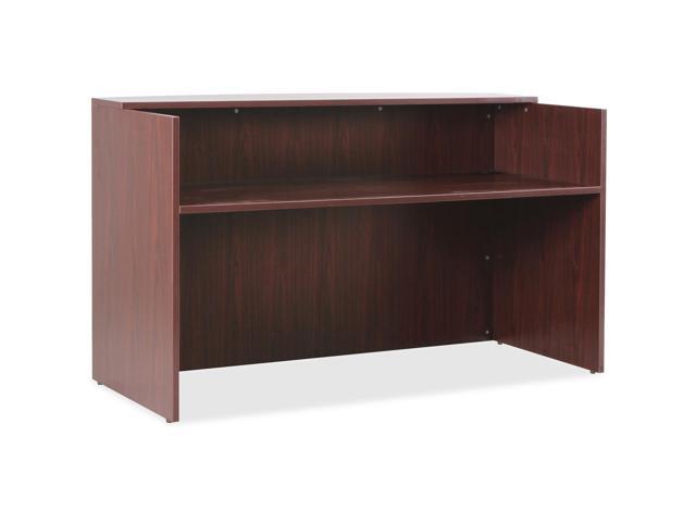 Lorell Reception Desk 35-2/5'x71'x42-1/2' Mahogany 59582