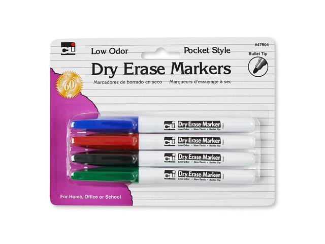 Dry Erase Markers 4 Clr Set Bullet