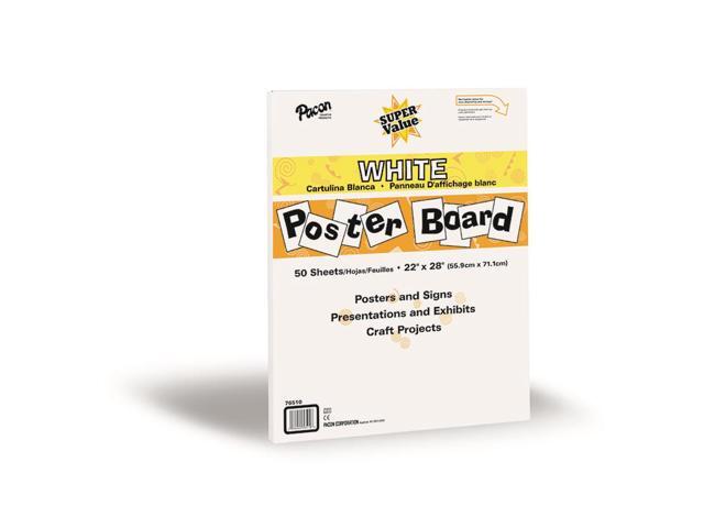 Pacon Super Value Posterboard 22 x 28 White Single Pack of 50 sheets 76510