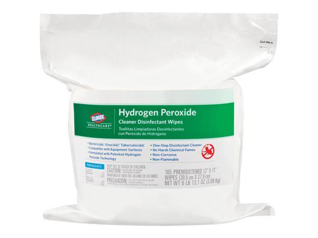 Clorox Healthcare CLO30827 Hydrogen Peroxide Cleaner Disinfectant Wipes Refill, 185 Count