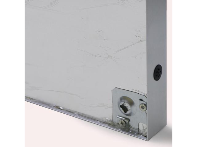 Ghent PA34896VX-193 3 Door Enclosed Vinyl Bulletin Board with Satin Frame - 96' x 48' - Silver Surface, Satin Aluminum Frame