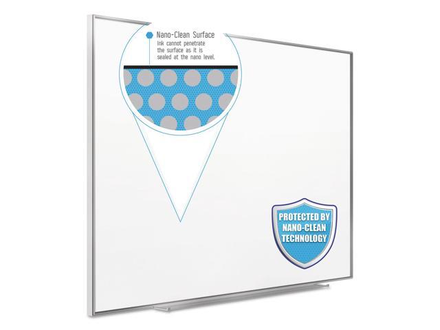 Fusion Nano-Clean Magnetic Whiteboard 36 x 24 White Surface Silver Aluminum Frame NA3624F