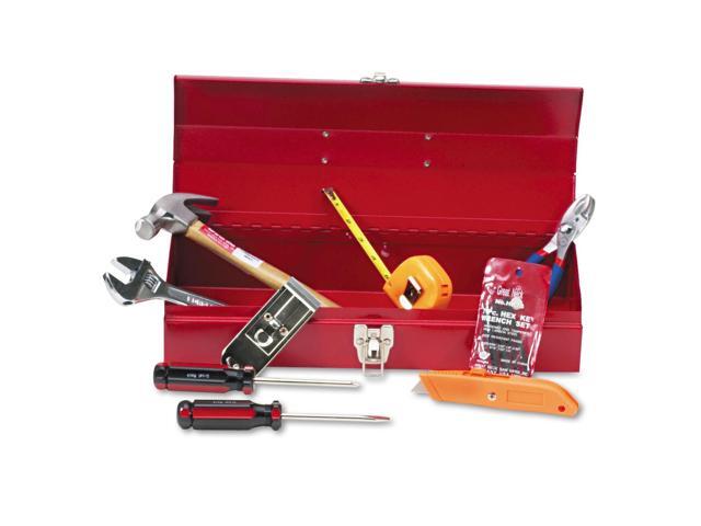 Great Neck 16-Piece Light-Duty Office Tool Kit Metal Box Red CTB9