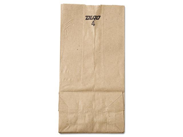 General #4 Paper Grocery Bag 30lb Kraft Standard 5 x 3 1/3 x 9 3/4 500 bags