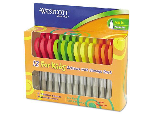 Acme United 13141 Kids Scissors Pointed 5in 1-3/4in Cut L/R 12/pk
