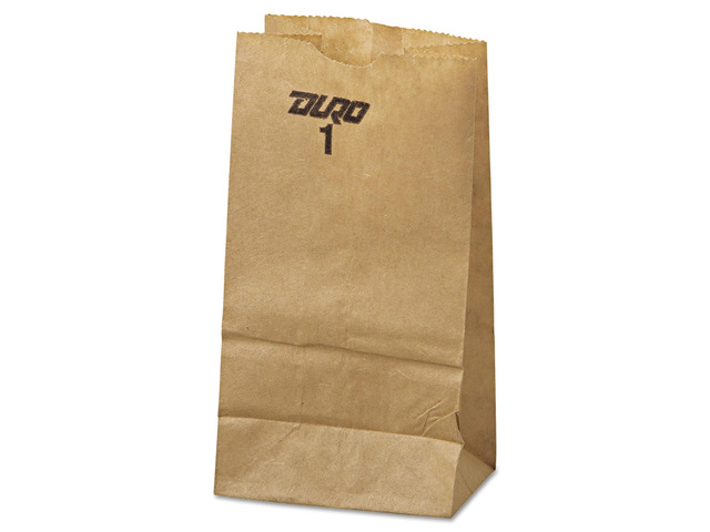 General #1 Paper Grocery Bag 30lb Kraft Standard 3 1/2 x 7 3/8 x 6 7/8 500 bags