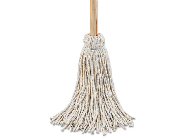 Boardwalk Deck Mop; 54' Wooden Handle 24oz Cotton Fiber Head 6/Pack 124C