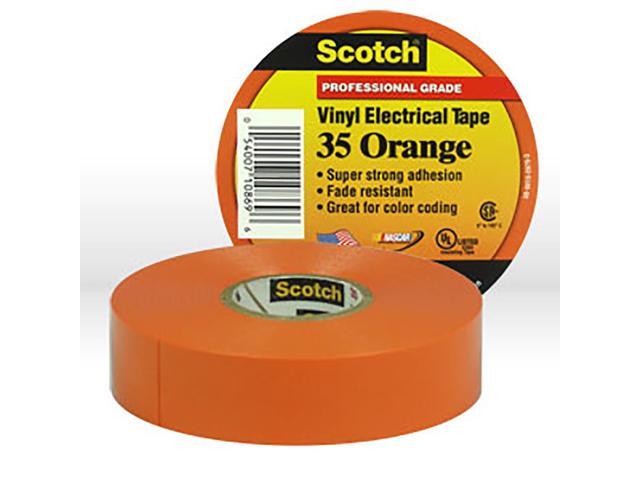 3M 10273 Scotch Orange Color Coding Electrical Tape 35 1/2 Inch, 0 to 105 Degree C