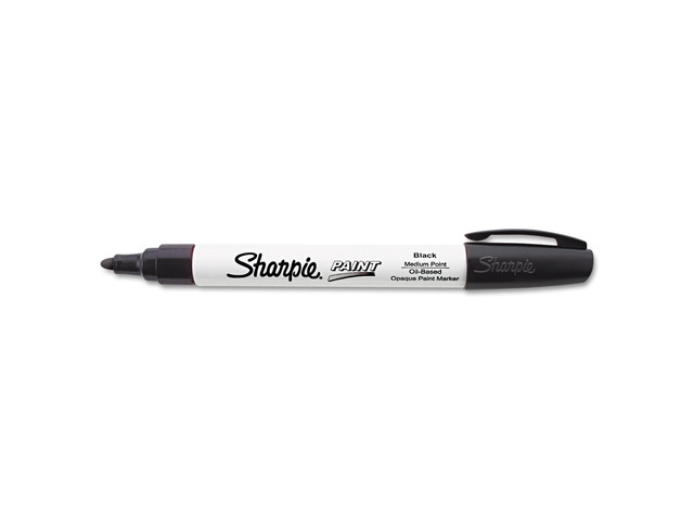 Sharpie Permanent Paint Marker Medium Point Black 35549