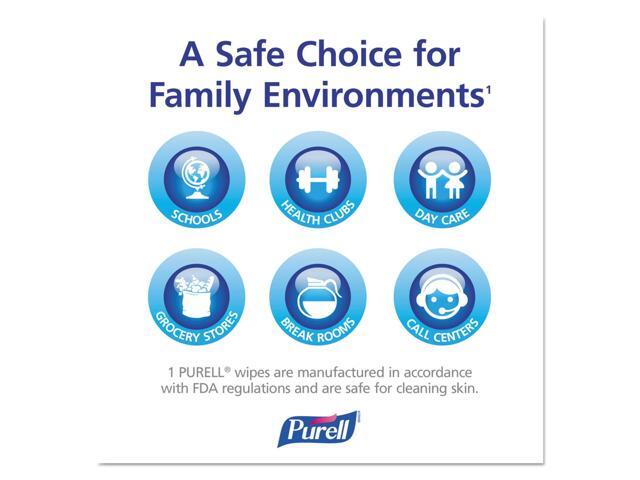 Purell Premoistened Sanitizing Hand Wipes Individually Wrapped 5 x 7 1000/Carton