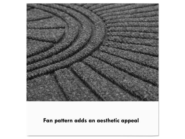 Guardian EcoGuard Diamond Floor Mat Single Fan 36 x 72 Charcoal EGDSF030604