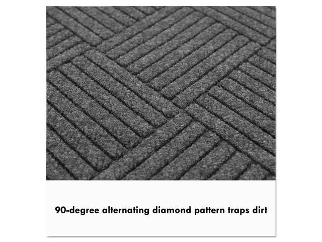 Guardian EcoGuard Diamond Floor Mat Single Fan 36 x 72 Charcoal EGDSF030604