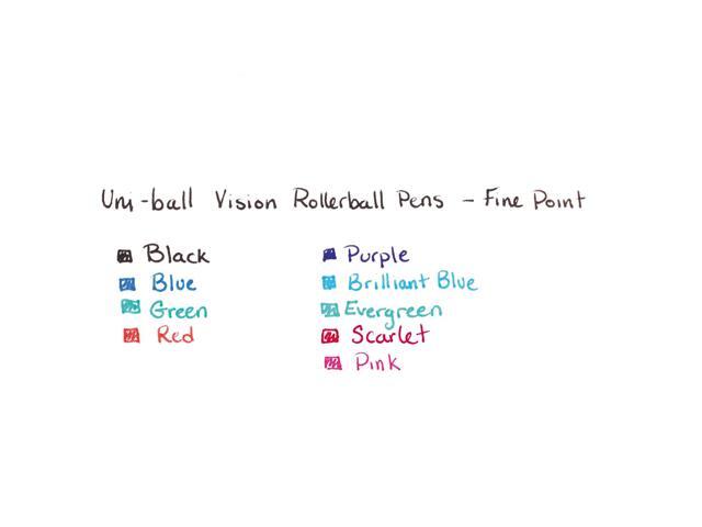 uni-ball VISION Stick Roller Ball Pen Fine 0.7mm Evergreen Ink Gray BarrelStand 60386