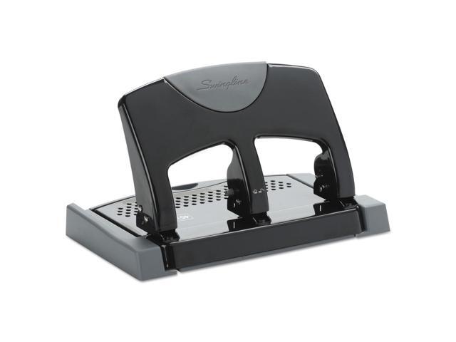 Swingline 45-Sheet SmartTouch Three-Hole Punch 9/32' Holes Black/Gray 74136