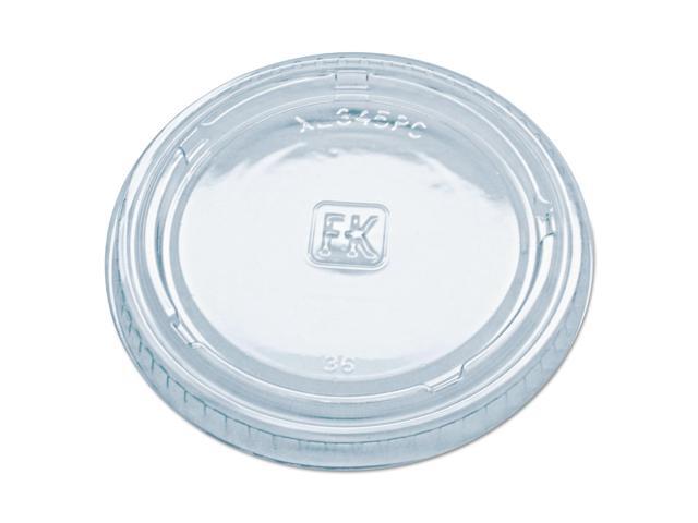 Fabri-Kal Portion Cup Lids Fits 3.25-5.5oz Cups Clear 2500/Carton XL345PC