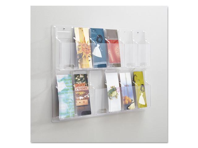 Safco Reveal Clear Literature Displays 12 Compartments 30 w x 2d x 20 1/4h Clear