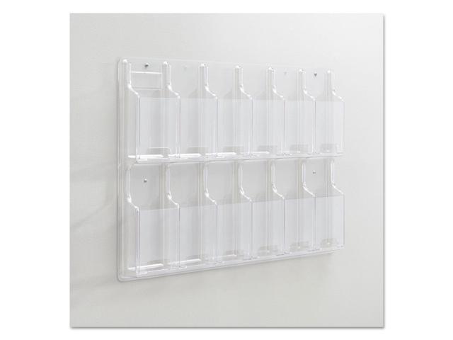 Safco Reveal Clear Literature Displays 12 Compartments 30 w x 2d x 20 1/4h Clear
