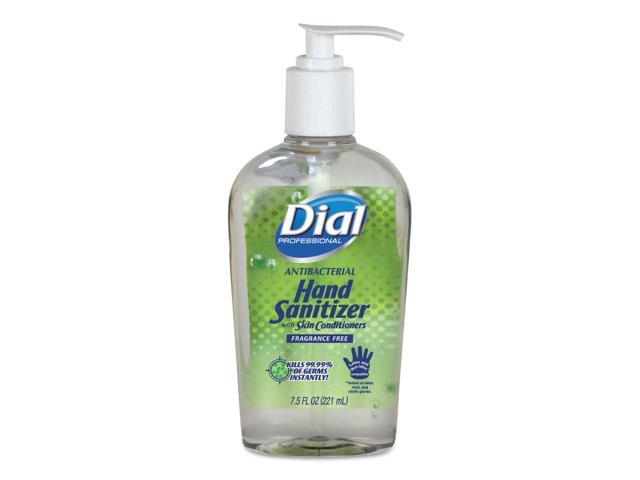 Dial Professional Antibacterial Gel Sanitizer with Moisturizer, 7.5 oz, Fragrance-Free