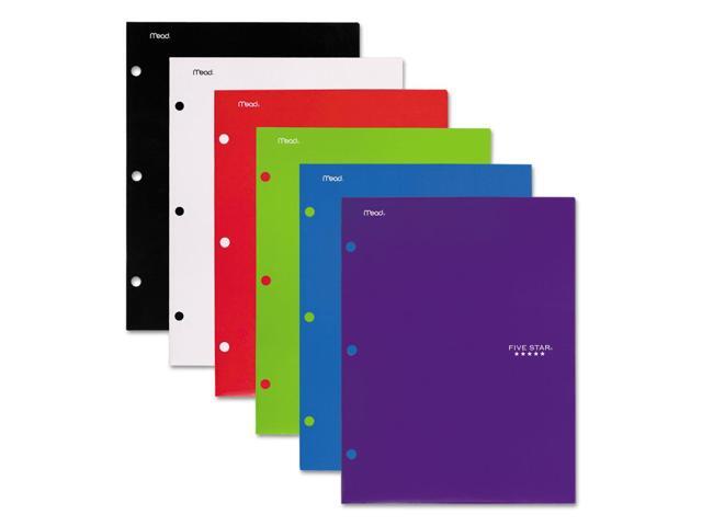 Mead Products 38058 9.5 x 12.5 in. 4-Pocket Plastic Folder, Quick-View, Traditional Design - Assorted