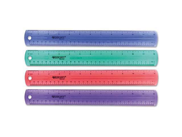 Westcott 12' Jewel Colored Ruler 12975