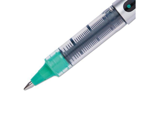 uni-ball VISION Stick Roller Ball Pen Fine 0.7mm Evergreen Ink Gray BarrelStand 60386
