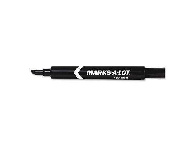 Avery Marks-A-Lot Large Desk-Style Permanent Marker Chisel Tip Black Dozen 08888