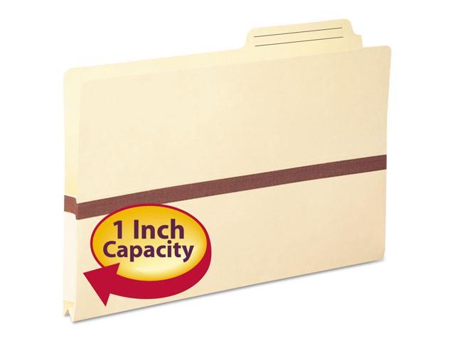 Smead 1' Exp File Pockets 2/5 Tab Legal Manila 76487
