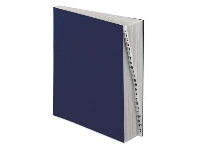 Pendaflex DDF3-OX Desk File, A-Z Index, Letter Size, Acrylic-Coated Pressboard, Black/Blue