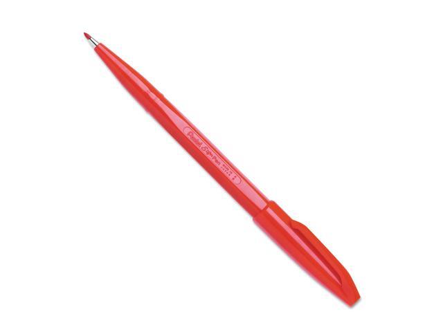 Pentel Sign Pen .7mm Red Barrel/Ink Dozen S520B