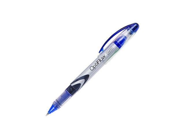 UPC 718103023955 product image for Staples OptiFlowRollerball Pens Fine Point Blue Dozen 486574 | upcitemdb.com