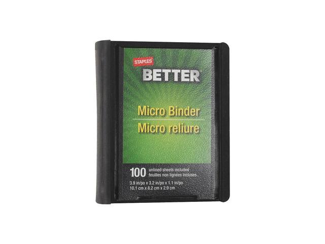 Staples Better 1-Inch Round 3-Ring Micro View Binder Black (26229)