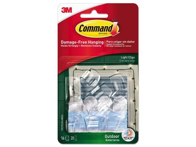 Command Clear Outdoor Light Clips with Foam Strips (16-Pack) 17017CLR-AWES