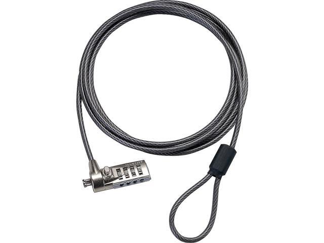 Targus PA410U1 6.6 Feet DEFCON T-Lock Resettable Combo Laptop Cable Lock - Black