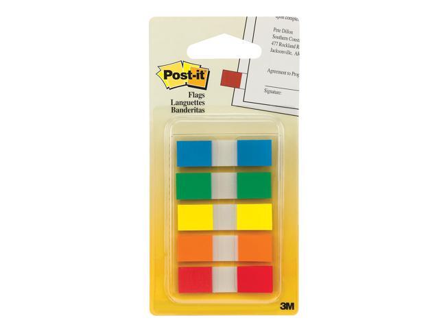 3M Company MMM6835CF Flags Sm Portable .47X1.7 100Flg 5Clr Primary Colors