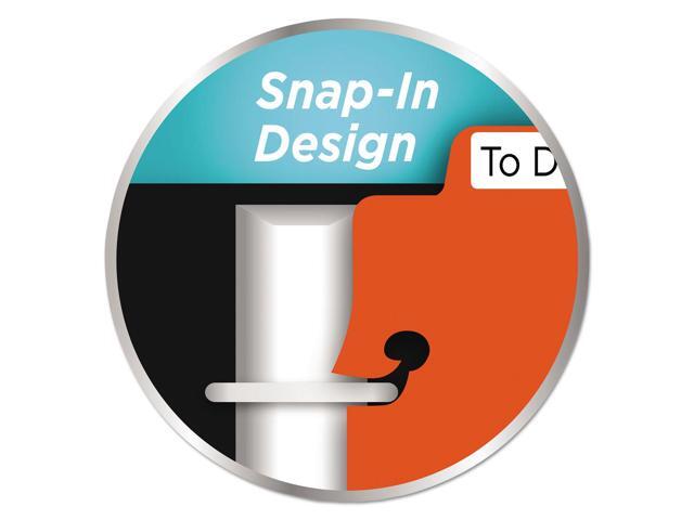 Avery - Snap-In Plastic Bookmark Dividers with White Labels, Set of 5 - Assorted Colors - image 9